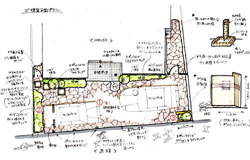 施工前 庭(ガーデン) 石貼りと石張りの庭はグリーンパトロール 神奈川県・茅ヶ崎市・寒川町・藤沢市・鎌倉市・平塚市