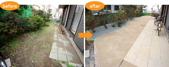 「もう草取りしたくない!」を実現~茅ヶ崎市S様邸の施工例 庭 ガーデン エクステリア 造園 剪定 雑草 除草 草取り お庭のリフォームはグリーンパトロール 神奈川県・茅ヶ崎市・寒川町・藤沢市・鎌倉市・平塚市