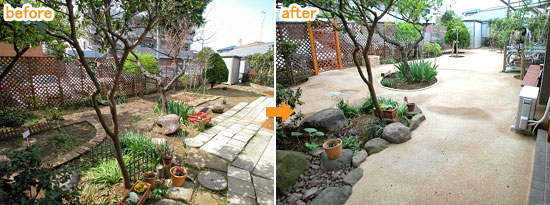 神奈川県茅ヶ崎市 O様邸 庭リフォーム・造園 施工例 雑草 造園 外構 エクステリア 剪定 お庭のリフォームはグリーンパトロール 神奈川県・茅ヶ崎市・寒川町・藤沢市・鎌倉市・平塚市